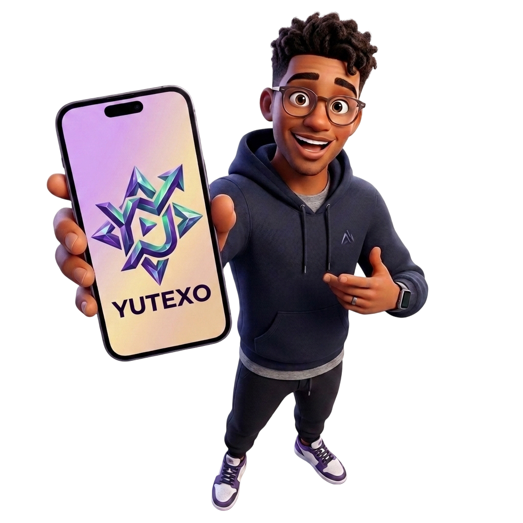 Yutexo Mascot showing Favicon App